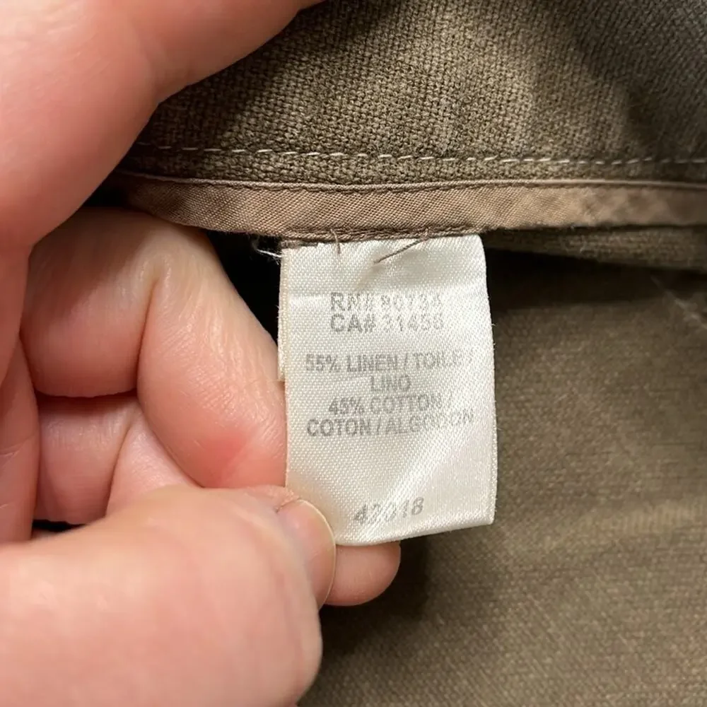 Vintage Y2K linen blend low waisted boot cut trousers